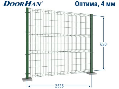 Купить 3D заборную секцию ДорХан 2535×630 мм в Череповце от 1014 руб.